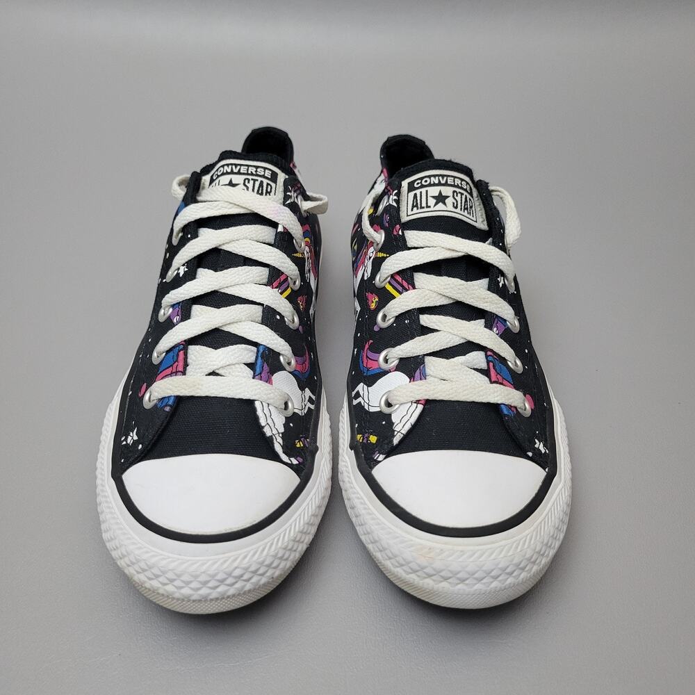 Converse All Star Chuck Taylor Rainbow Unicorn Black Galaxy Low Shoes Size 4.5 - Picture 4 of 13
